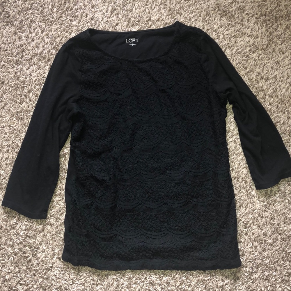Loft Long Sleeve Lace Shirt